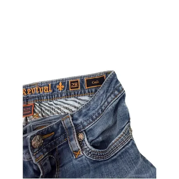 Rock Revival Calli Thick Stitch Skinny Stretch Jeans Womens Size 28 READ - Picture 5 of 11